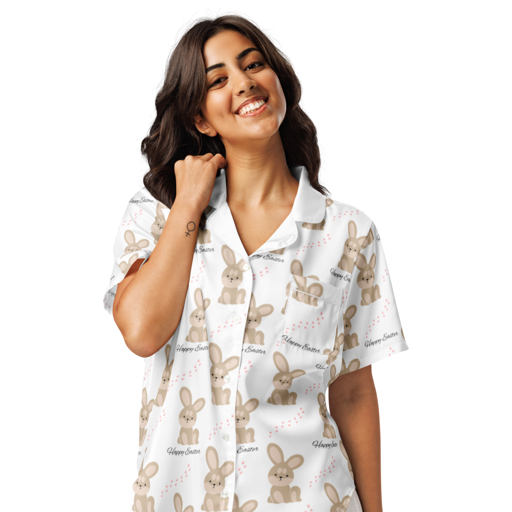 Easter All-over print women’s short sleeve pajama top